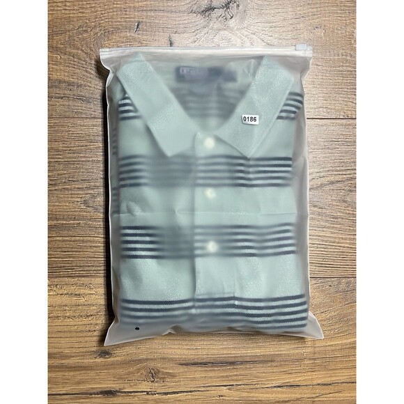 Vintage Polo Ralph Lauren Shirt Mens XL Striped Green Blue 90s Pony Short Sleeve - Picture 10 of 10